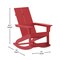 Merrick Lane Set of 2 Wellington UV Treated All-Weather Polyresin Adirondack Rocking Chair for Patio, Sunroom, Deck and More